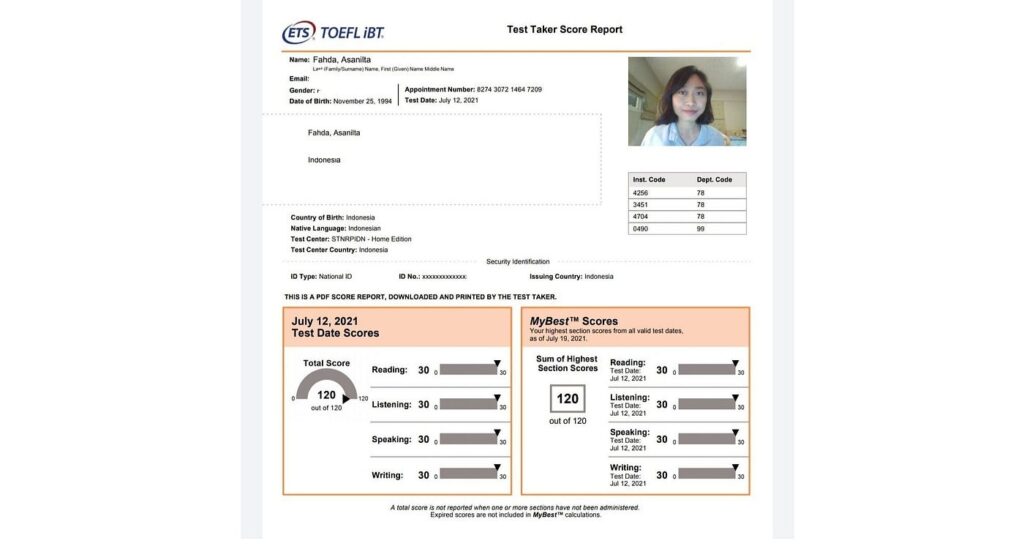 Book and Pass TOEFL iBT Test Certificate